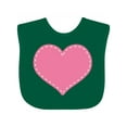 thumbnail image 1 of Inktastic Pink Heart (Stitch Border) Girls Baby Bib, 1 of 4