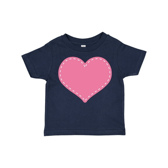 Inktastic Pink Heart (stitch Border) Girls Toddler T-Shirt