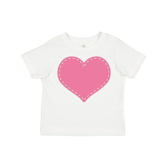 Inktastic Pink Heart (stitch Border) Girls Toddler T-Shirt