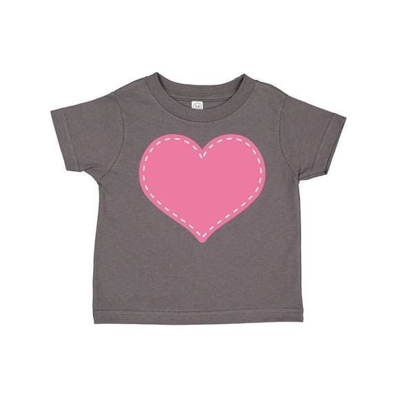 Inktastic Pink Heart (stitch Border) Girls Toddler T-Shirt