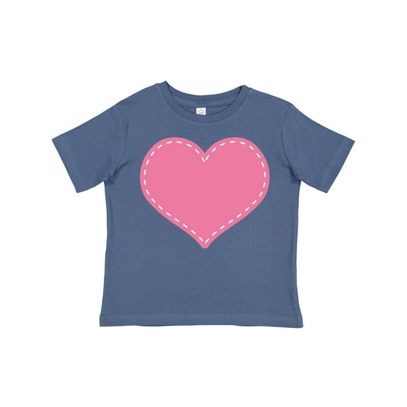 Inktastic Pink Heart (stitch Border) Girls Toddler T-Shirt
