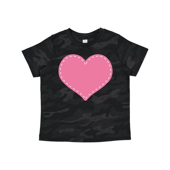 Inktastic Pink Heart (stitch Border) Girls Toddler T-Shirt