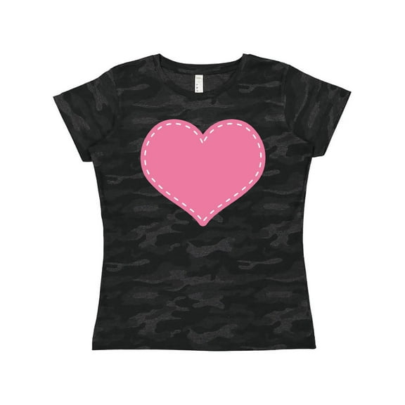 Inktastic Pink Heart (Stitch Border) Women's T-Shirt