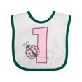 thumbnail image 1 of Inktastic Pink Ladybug 1st Birthday Girls Baby Bib, 1 of 4