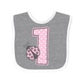 thumbnail image 1 of Inktastic Pink Ladybug 1st Birthday Girls Baby Bib, 1 of 4