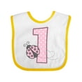 thumbnail image 1 of Inktastic Pink Ladybug 1st Birthday Girls Baby Bib, 1 of 4