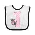 thumbnail image 1 of Inktastic Pink Ladybug 1st Birthday Girls Baby Bib, 1 of 4