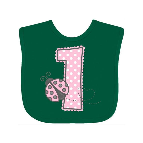Inktastic Pink Ladybug 1st Birthday Girls Baby Bib