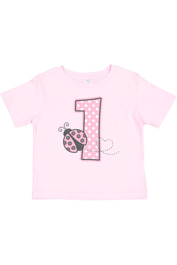 Pink Ladybug 1st Birthday Girls Baby T-Shirt