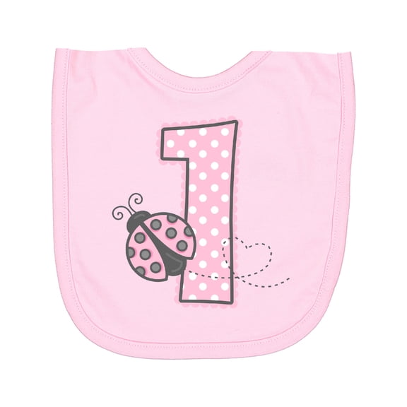 Inktastic Pink Ladybug 1st Birthday Newborn Bib