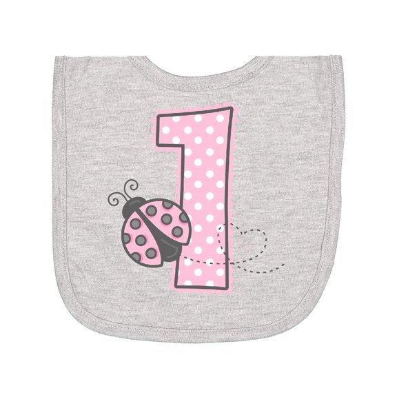 Inktastic Pink Ladybug 1st Birthday Newborn Bib