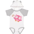 thumbnail image 1 of Inktastic Pink Owl and Butterfly Girls Baby Bodysuit, 1 of 5