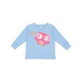 thumbnail image 1 of Inktastic Pink Owl and Butterfly Girls Long Sleeve Toddler T-Shirt, 1 of 5
