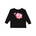 thumbnail image 1 of Inktastic Pink Owl and Butterfly Girls Long Sleeve Toddler T-Shirt, 1 of 5