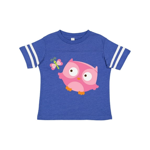 Inktastic Pink Owl and Butterfly Girls Toddler T-Shirt
