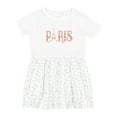 thumbnail image 1 of Inktastic Pink Paris Eiffel Tower with Flowers Girls Toddler Dress, 1 of 5