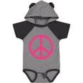 thumbnail image 1 of Inktastic Pink Peace Sign Girls Baby Bodysuit, 1 of 5