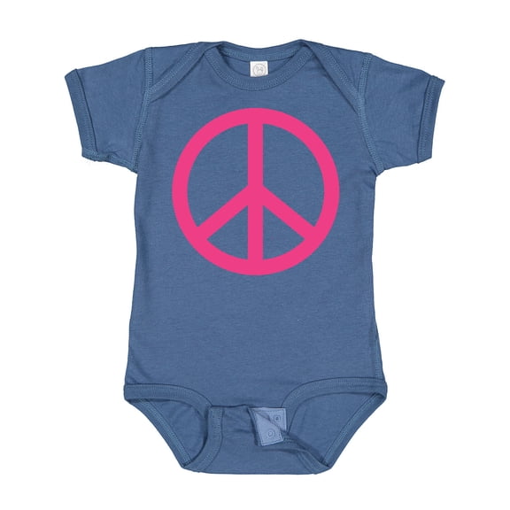 Inktastic Pink Peace Sign Girls Baby Bodysuit