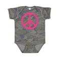 thumbnail image 1 of Inktastic Pink Peace Sign Girls Baby Bodysuit, 1 of 5