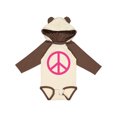 thumbnail image 1 of Inktastic Pink Peace Sign Girls Long Sleeve Baby Bodysuit, 1 of 5