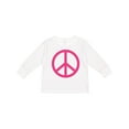 thumbnail image 1 of Inktastic Pink Peace Sign Girls Long Sleeve Toddler T-Shirt, 1 of 5