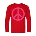 thumbnail image 1 of Inktastic Pink Peace Sign Long Sleeve Youth T-Shirt, 1 of 5