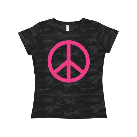 Inktastic Pink Peace Sign Women's T-Shirt