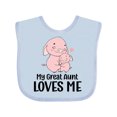 thumbnail image 1 of Inktastic Pink Piggies My Great Aunt Loves Me Boys or Girls Baby Bib, 1 of 4