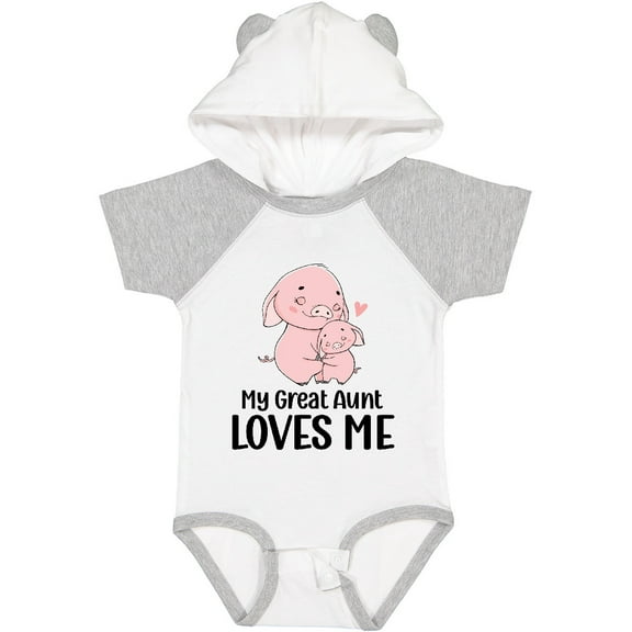 Inktastic Pink Piggies My Great Aunt Loves Me Boys or Girls Baby Bodysuit
