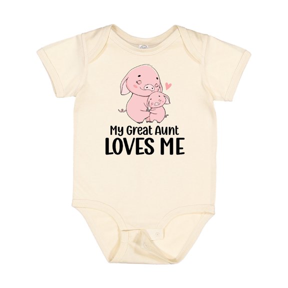 Inktastic Pink Piggies My Great Aunt Loves Me Boys or Girls Baby Bodysuit