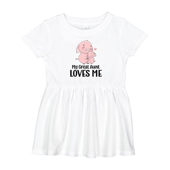 Inktastic Pink Piggies My Great Aunt Loves Me Girls Baby Dress