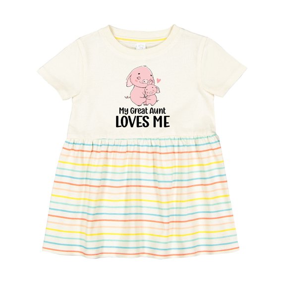 Inktastic Pink Piggies My Great Aunt Loves Me Girls Baby Dress