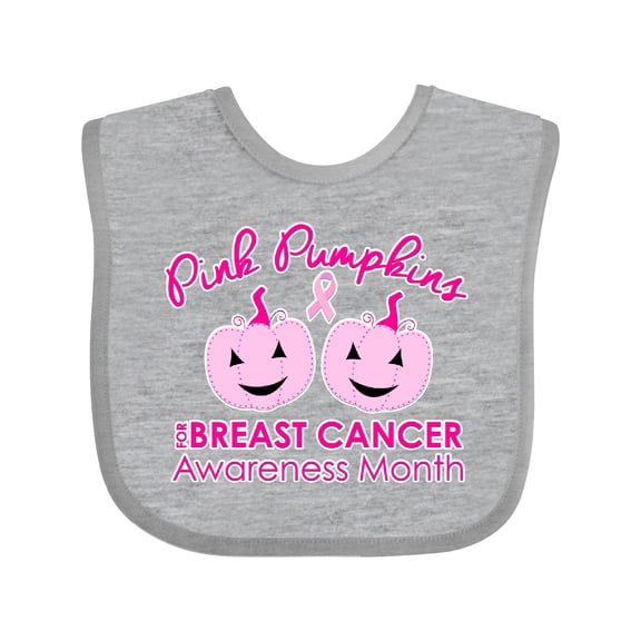 Inktastic Pink Pumpkins for Breast Cancer Awareness Boys or Girls Baby Bib