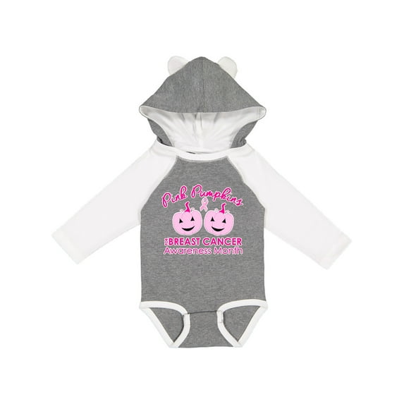Inktastic Pink Pumpkins for Breast Cancer Awareness Boys or Girls Long Sleeve Baby Bodysuit
