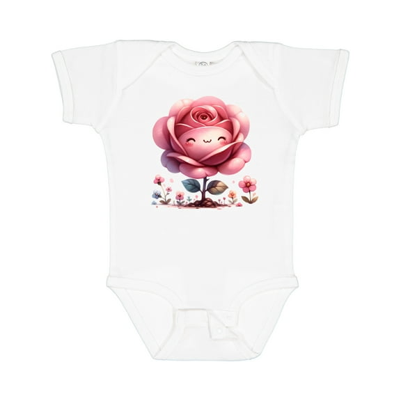 Inktastic Pink Rose Cute Baby Girl Girls Baby Bodysuit