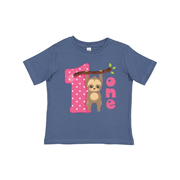 Inktastic Pink Sloth 1st Birthday Girls Baby T-Shirt