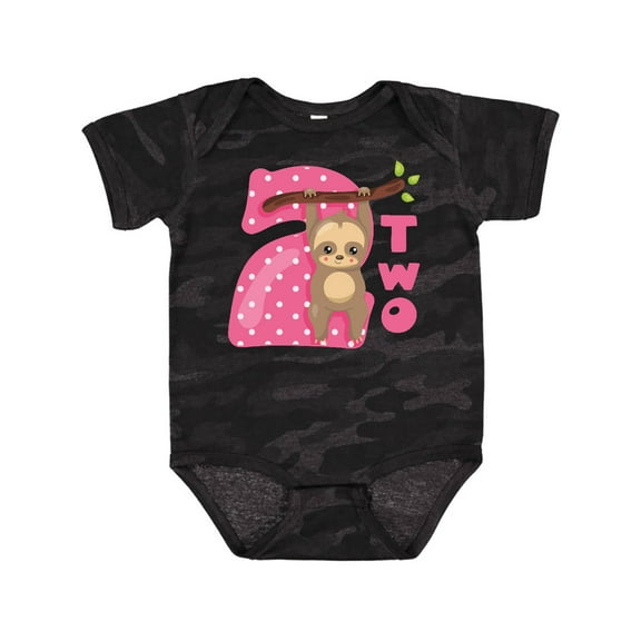 Inktastic Pink Sloth 2nd Birthday Girls Baby Bodysuit