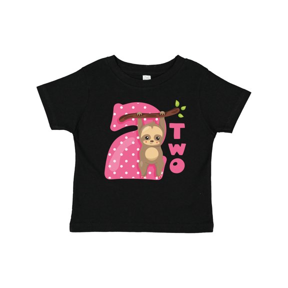 Inktastic Pink Sloth 2nd Birthday Girls Baby T-Shirt