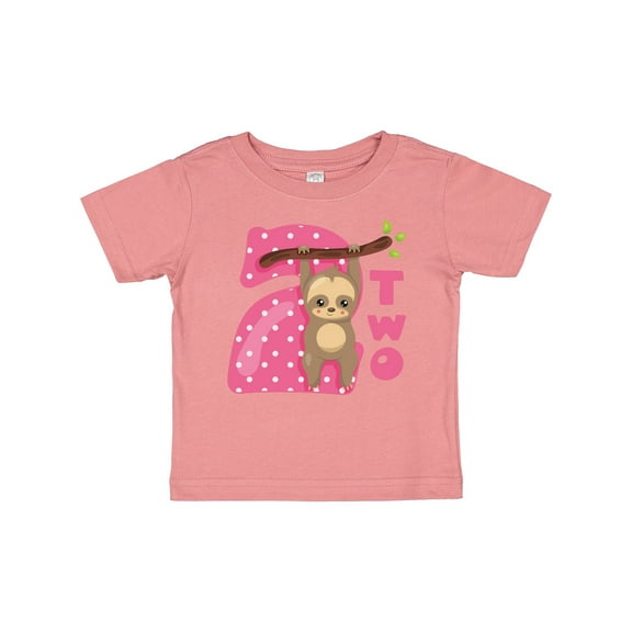 Inktastic Pink Sloth 2nd Birthday Girls Baby T-Shirt