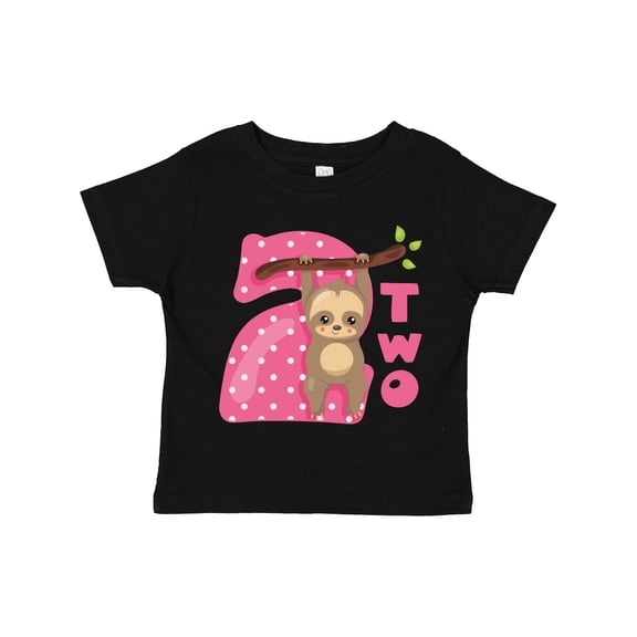Inktastic Pink Sloth 2nd Birthday Girls Toddler T-Shirt