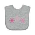 thumbnail image 1 of Inktastic Pink Snowflakes Boys or Girls Baby Bib, 1 of 4