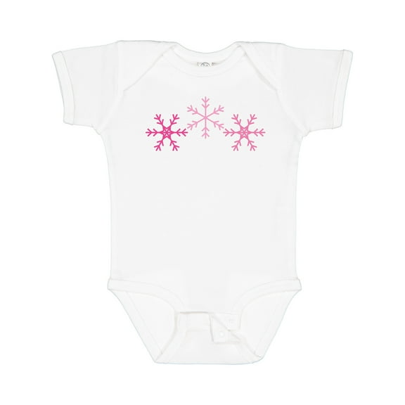 Inktastic Pink Snowflakes Boys or Girls Baby Bodysuit