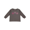thumbnail image 1 of Inktastic Pink Snowflakes Boys or Girls Long Sleeve Toddler T-Shirt, 1 of 5