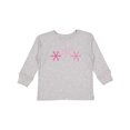 thumbnail image 1 of Inktastic Pink Snowflakes Boys or Girls Long Sleeve Toddler T-Shirt, 1 of 5