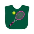 thumbnail image 1 of Inktastic Pink Tennis Racket and Ball Boys or Girls Baby Bib, 1 of 4