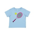 thumbnail image 1 of Inktastic Pink Tennis Racket and Ball Boys or Girls Baby T-Shirt, 1 of 5