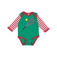 thumbnail image 1 of Inktastic Pink Tennis Racket and Ball Boys or Girls Long Sleeve Baby Bodysuit, 1 of 5