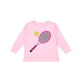 thumbnail image 1 of Inktastic Pink Tennis Racket and Ball Boys or Girls Long Sleeve Toddler T-Shirt, 1 of 5