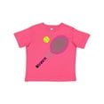 thumbnail image 1 of Inktastic Pink Tennis Racket and Ball Boys or Girls Toddler T-Shirt, 1 of 5
