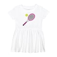 thumbnail image 1 of Inktastic Pink Tennis Racket and Ball Girls Baby Dress, 1 of 5
